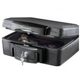 SentrySafe H0100 Fireproof Waterproof Box with Key Lock, 0.17 Cubic Feet, Black