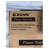 EZARC Floor Gap Fixer Tool, Laminate Flooring Gap Repair Kit Include Heavy Duty Double Aluminum Suction Cup, Rubber Mallet and Foam Kneepads