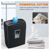 bonsaii Paper Shredder for Home Use, 6-Sheet Cross-Cut Paper Shredder, Small Shredders for Home, 4-Minute Continuous Running Time, 3.4 Gallons Wastebasket, Black (C204-C)