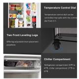 Galanz 3.3 cu ft Single Door Mini Fridge in Stainless Steel