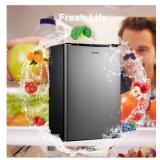 Galanz 3.3 cu ft Single Door Mini Fridge in Stainless Steel