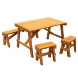 KidKraft Outdoor Picnic Table Set - Amber