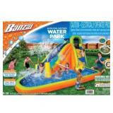 BANZAI Surf Rider Inflatable Water Park Play Center - Tunnel Water Slide & Climbing Wall - Outdoor Summer Fun For Kids & Families