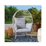 Better Homes & Gardens Ventura Outdoor Kids Stationary Egg Chair, Grey