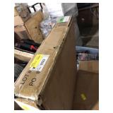 40 inch Metal X Coffee Table in Reclaimed Barnwood with Black Metal