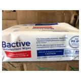 Bactive Anti-bacterial/Covid Wipes, Case of 18 Packs Included!