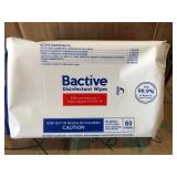 Bactive Anti-bacterial/Covid Wipes, Case of 18 Packs Included!