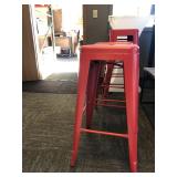4 pack, Red Barstools - 30â Height