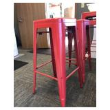 4 pack, Red Barstools - 30â Height