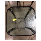 3-Piece Patio Bistro Set Tan High Chairs with Glass Table