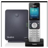 Yealink W60P Cordless DECT IP Phone and Base Station, 2.4-Inch Color Display. 10/100 Ethernet, 802.3