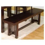 Walker Edison - Meridian Wood Dining Bench, Cappuccino
