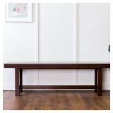 Walker Edison - Meridian Wood Dining Bench, Cappuccino