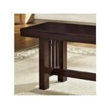 Walker Edison - Meridian Wood Dining Bench, Cappuccino