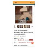 ZLINE 30" Unfinished Wooden Wall Mount Range Hood (369UF-30)