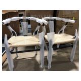 Poly and Bark Weave Black Chairs, 2 Pack