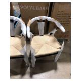 Poly and Bark Weave Black Chairs, 2 Pack