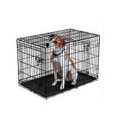 Vibrant Life Double-Door Folding Dog Crate with Divider, 22"