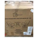 Mainstays Belden Park 3-Piece Outdoor Patio Bistro Set, Red