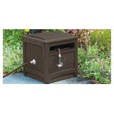 Suncast Smart Trak Wicker Garden Hose Reel Guide and Hideaway, Java Brown