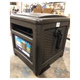 Suncast Smart Trak Wicker Garden Hose Reel Guide and Hideaway, Java Brown