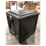 Suncast Smart Trak Wicker Garden Hose Reel Guide and Hideaway, Java Brown