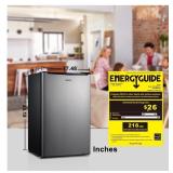 Galanz 3.3 cu ft Single Door Mini Fridge in Stainless Steel