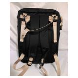 Xinsilu Diaper Bag Backpack with Changing Table-Travel Backpack, Storage Diaper Bag with Sturdy Folding Crib, Baby Cradle Backpack, Built-in USB Port, Color (Black Grey)