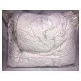 VEEYOO 3 Pieces Bedspread Oversized Queen - Ultrasonic Embossing Lightweight Quilt Set, Soft Microfiber Reversible Coverlet for All Seasons (White, 1 Bedspread, 2 Shams)