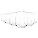Amscan Mini Stemless Wine Glasses, 10 Count (Pack of 1), Clear