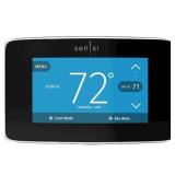 Emerson - Sensi Smart Programmable Touch-Screen Wi-Fi Thermostat - Black