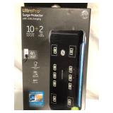 GE UltraPro 10-Outlet 2-USB Power Strip Surge Protector, 4ft. Cord, 34462