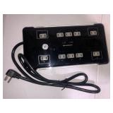 GE UltraPro 10-Outlet 2-USB Power Strip Surge Protector, 4ft. Cord, 34462