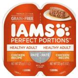 IAMS PERFECT PORTIONS Grain Free Adult Wet Cat Food Pate Chicken Recipe, 2.6 oz. Twin-Pack Tray, 24-PACKS