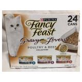 (24 Pack) Fancy Feast Gravy Wet Cat Food Variety Pack, Gravy Lovers Poultry & Beef Feast Collection, 3 oz. Cans