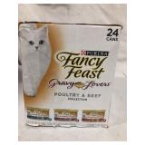 (24 Pack) Fancy Feast Gravy Wet Cat Food Variety Pack, Gravy Lovers Poultry & Beef Feast Collection, 3 oz. Cans