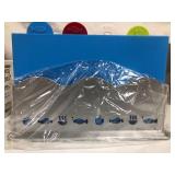 Carmella Bubble Index Color-Coded Cutting Boards Set with Holder for Kitchen Plastic Dishwasher Safe