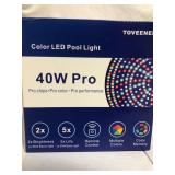 Toveenen Color-Changing LED Pool Light 12V 40W Remote Pool Lights for Inground Pool (12V,40W)