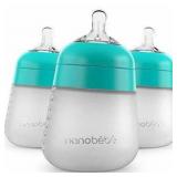 Nanobebe Flexy Silicone Bottles, 3 Pack, Teal, 9oz