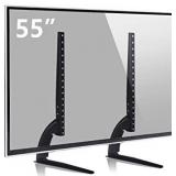 Rfiver Universal Table Top TV Stand Base TV Legs with Height Adjustment fits Most 32-55 inch LCD LED Flat Screen TVs, Max VESA 800x400mm, Mount Holds up to 88lbs, Black