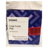 Amazon Brand - Solimo Multipurpose Drawstring Trash Bags, 30 Gallon, 50 Count Single