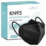 KN95 Face Masks for Protection Black,Filter Efficiencyâ¥95%,Included on FDA EUA List, 5 Layers Cup Dust Mask, Breathable Protection Masks Against PM2.5 (20PCS)