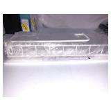 QEEIG Grey Bathroom Shelf Floating Shelves for Wall Mounted Shelfs with Towel Bar Over Toilet Kitchen Shelving Hanging Shelve Set of 2 Modern Grid, White