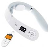 Tech Love Neck Massager Intelligent Neck Massager with Heat Electric Pulse for Neck Massage with 6 Modes 16 Levels Intensity for Office, Home, Outdoor and Gift (White)