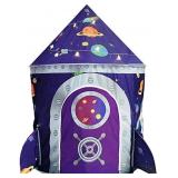 LOJETON Rocket Ship Play Tent - Premium Space Castle Pop Up Kids Playhouse with Star Lights - Unique Space and Planet Design for Indoor and Outdoor Fun - Imaginative Toy & Gift for Boys Girls