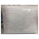 VEEYOO 3 Pieces Bedspread California King - Ultrasonic Embossing Lightweight Quilt Set, Soft Microfiber Reversible Coverlet for All Seasons (White, 1 Bedspread, 2 Shams)