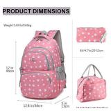 Pink School Backpack with White Paw Prints
