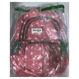 Pink School Backpack with White Paw Prints