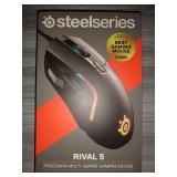 SteelSeries Rival 5 Gaming Mouse with PrismSync RGB Lighting and 9 Programmable Buttons â FPS, MOBA, MMO, Battle Royale â 18,000 CPI TrueMove Air Optical Sensor - Black