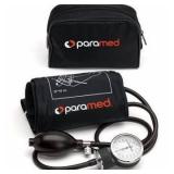 PARAMED Aneroid Sphygmomanometer â Manual Blood Pressure Cuff with Universal Cuff 8.7 - 16.5" and D-Ring â Carrying Case in The kit â Black â Stethoscope Not Included